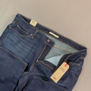 NEW Levi's Jeans Womens 22W Blue High Rise 414 Straight Stretch Denim 42x30